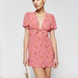 Pink floral Reformation dress